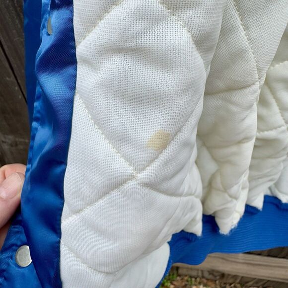 NICE Vintage 80s-90s Texas HS Band Satin Bomber Jacket Unisex M Quilted, Pockets - Picture 11 of 11